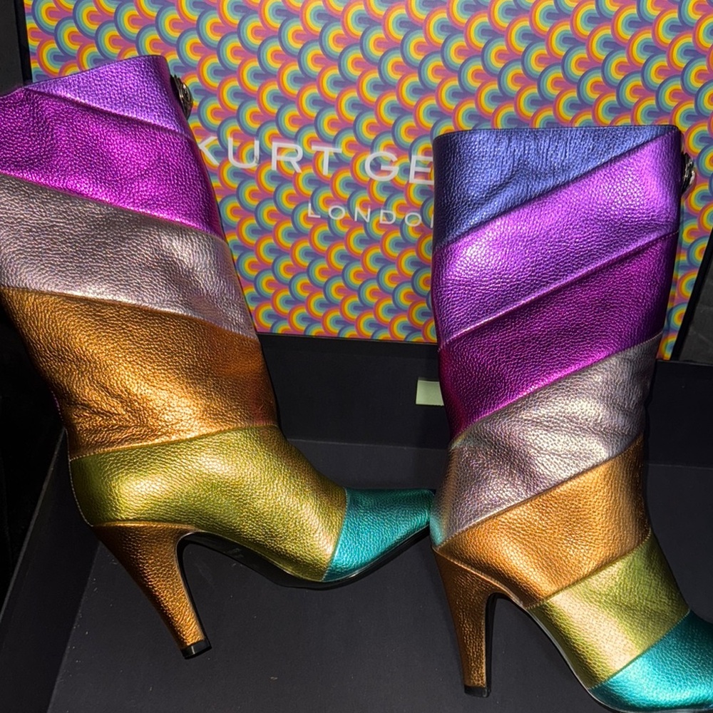 Kurt Geiger Vibrant Striped Heeled Boots